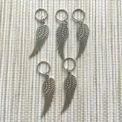 5 Bijoux De Cheveux Tresses Locks Aile Argent