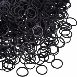 500 Elastiques Rubber Bands - Firstline Sleek -Evolve Cosmetiques 500 petits elastiques cheveux sleek noirs rubber band