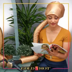 Casque Sèche-cheveux Gonflable - Gold'n Hot 11 Casque Sèche-cheveux Gonflable - Gold'n Hot -Evolve Cosmetiques Bonnet soufflant Jet Bonnet Dryer