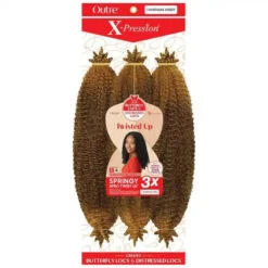 Mèches XPRESSION SPRINGY AFRO TWIST 16 Pouces -Outré -Evolve Cosmetiques Champagne amber
