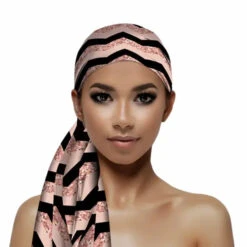 Foulard De Tête Silky Wrap Scarf - Evolve -Evolve Cosmetiques Turban Satin Cheveux Diamonds Wrap Scarf Evolve