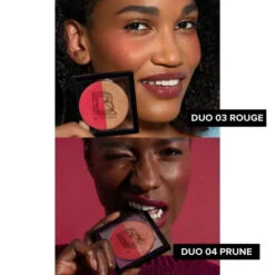 Blush Enlumineur Duo COLOR+GLOW - BE+RADIANCE 13 Blush Enlumineur Duo COLOR+GLOW - BE+RADIANCE -Evolve Cosmetiques be radiance color glow blush enlumineur probiotiques rouge prune 1