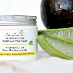 Beurre Fouetté Karité Aloé Vera Avocat - Carolina B -Evolve Cosmetiques beurre fouette cheveux corps carolina b