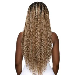 Perruque Lace Tressée Boho Box Braids 30" - Outré -Evolve Cosmetiques boho box braids lace wig 13x4 ombre blonde 30 pouces outre