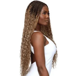 Perruque Lace Tressée Boho Box Braids 30" - Outré -Evolve Cosmetiques boho box braids lace wig blonde 13x4 30 pouces outre
