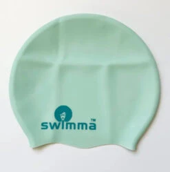 Bonnet De Bain Afro Kids - Swimma Caps -Evolve Cosmetiques bonnet bain cheveux epais afro kids vert pastel