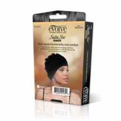 Bonnet Doublé En Satin Soc Noir - Evolve -Evolve Cosmetiques bonnet double satin anti frisottis