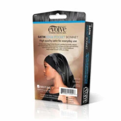 Evolve Bonnet Tube Satin Pour Locks Et Tresses -Evolve Cosmetiques bonnet noir dreadlocks