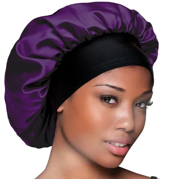 Bonnet Satin à Bord Large Pour Cheveux - Evolve 5 Bonnet Satin à Bord Large Pour Cheveux - Evolve – Image 3