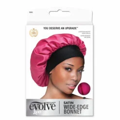 Bonnet Satin à Bord Large Pour Cheveux - Evolve 14 Bonnet Satin à Bord Large Pour Cheveux - Evolve -Evolve Cosmetiques bonnet satin cheveux nuit evolve
