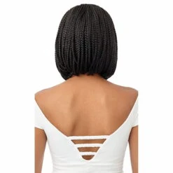 Perruque Tressée Lace 4X4 BOX BRAID BOB - Outré -Evolve Cosmetiques box braids bob perruque lace front outre dos