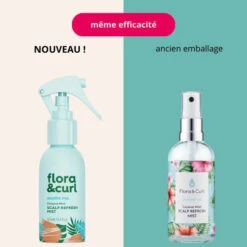 Spray Apaisant Cuir Chevelu Coconut Mint - Flora & Curl -Evolve Cosmetiques brume apaisante cuir chevelu flora and curl style me cheveux
