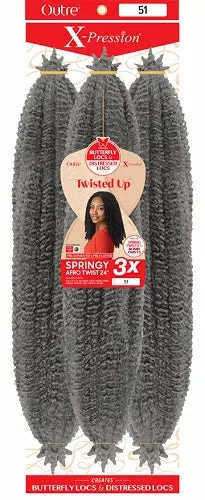 Mèches X-Pression Twisted Up Springy Afro Twist 24 Pouces 3X - Outré 10 Mèches X-Pression Twisted Up Springy Afro Twist 24 Pouces 3X - Outré – Image 8
