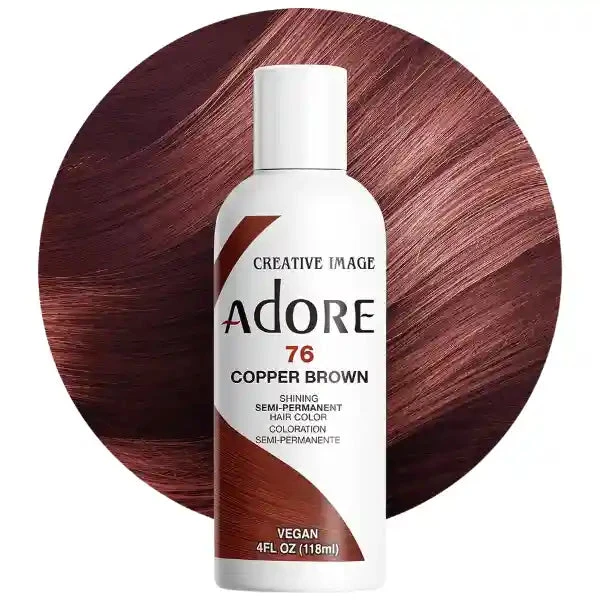 Coloration Semi-permanente 76 Copper Brown - ADORE 3 Coloration Semi-permanente 76 Copper Brown - ADORE