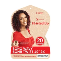 Crochet Braids Boho Wavy Bomb Twist X-Pression 2X - Outré -Evolve Cosmetiques crochet braids boho wavy twist 2x outre