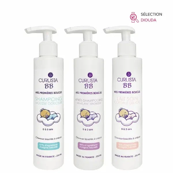 3 Soins Bébé Cheveux Crépus Frisés - Curlista 3 3 Soins Bébé Cheveux Crépus Frisés - Curlista