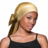 Foulard Cheveux En Satin Champagne - Evolve -Evolve Cosmetiques foulard satin dore cheveux wrap scarf evolve