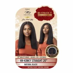 Perruque Naturelle Vierge KINKY STRAIGHT 20 Pouces -Outré -Evolve Cosmetiques kinky straight 20 pouces gold label outre packaging