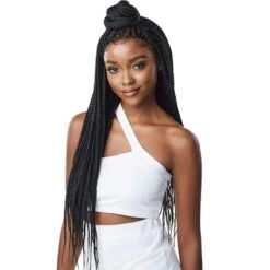 Perruque Lace Wig Tressée Knotless Triangle Part Braids 22 - Outré