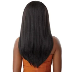 Perruque Kinky Straight Closure HD 5x5 24" - Outre -Evolve Cosmetiques lace closure perruque hd kinky straight yaki outre