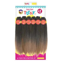 6X Mèches Pre-Stretched Teeny Braid 28" - Janet Collection 14 6X Mèches Pre-Stretched Teeny Braid 28" - Janet Collection -Evolve Cosmetiques meches pour braids pre etirees 28 pouces pour enfants janet collection
