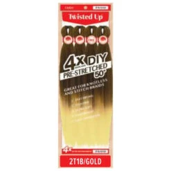 Mèches PRE-STRETCHED Ombrées 4X 50 Twisted Up - Outré -Evolve Cosmetiques meches pour tresses xpression pre stretched x4 ombre blond 2t1bgold outre