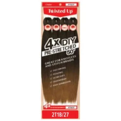 Mèches PRE-STRETCHED Ombrées 4X 50 Twisted Up - Outré -Evolve Cosmetiques meches pour tresses xpression pre stretched x4 ombre blond 2t27 outre