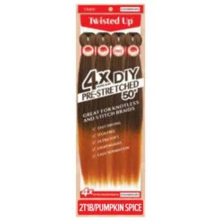 Mèches PRE-STRETCHED Ombrées 4X 50 Twisted Up - Outré -Evolve Cosmetiques meches pour tresses xpression pre stretched x4 ombre ginger 2t1b pumpkin outre