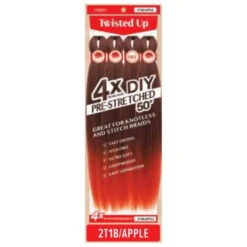 Mèches PRE-STRETCHED Ombrées 4X 50 Twisted Up - Outré -Evolve Cosmetiques meches pour tresses xpression pre stretched x4 ombre roux 2t1b apple outre