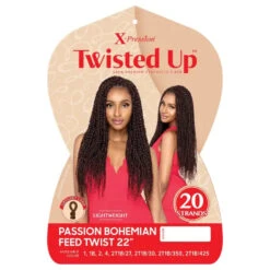 Mèches Passion Bohemian Feed Twist X-Pression - Outré -Evolve Cosmetiques meches pour vanilles twisted up passion bohemian feed twist 22 pouces x pression outre 2