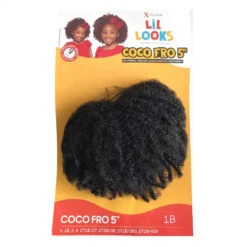Rajouts Courts X-pression Coco Fro - Outré Lil Looks -Evolve Cosmetiques meches xpression lil looks outre afro crepue coco fro noir 1b