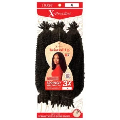 Mèches XPRESSION SPRINGY AFRO TWIST 16 Pouces -Outré -Evolve Cosmetiques meches xpression twisted up springy afro twist outre 16 pouces chatain 4