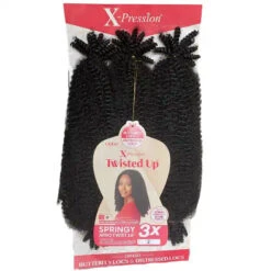 Mèches XPRESSION SPRINGY AFRO TWIST 16 Pouces -Outré -Evolve Cosmetiques meches xpression twisted up springy afro twist outre 16 pouces noir naturel 2
