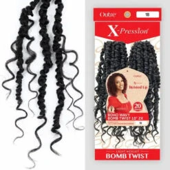 Crochet Braids Boho Wavy Bomb Twist X-Pression 2X - Outré -Evolve Cosmetiques nattes crochet braids courtes boho wavy bomb twist