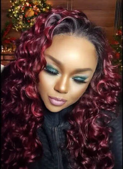 Perruque Lace Front 13X5 Dorelia - Outré -Evolve Cosmetiques perruque bordeaux outre dorelia drff red velvet