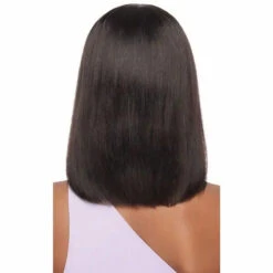 Perruque Cheveux Naturels Straight Bob 14 Pouces - Outré -Evolve Cosmetiques perruque cheveux naturels lisse straight bob 14 pouces outre mytresses purple label natural black dos