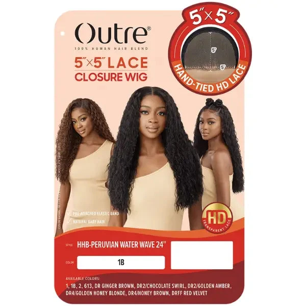Perruque Closure HD 5X5 Peruvian Water Wave - Outré 8 Perruque Closure HD 5X5 Peruvian Water Wave - Outré – Image 6