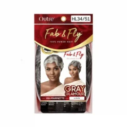 Perruque Naturelle Courte Marinette - Outré -Evolve Cosmetiques perruque courte grise cheveux naturels outre marinette