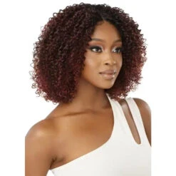 Perruque Lace Front Bouclée Curly Every32 - Outré -Evolve Cosmetiques perruque curly burgundy lace wig cheveux synthetiques outre every 32