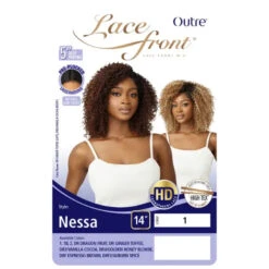 Perruque Curly HD Lace Front Nessa - Outré -Evolve Cosmetiques perruque curly lace hd outre nessa