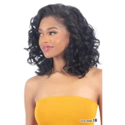 Perruque Demi-Tête Bouclée Bailey - Model Model -Evolve Cosmetiques perruque demi tete bob loose curl noir model model bailey