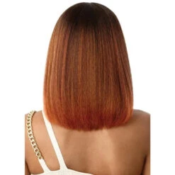 Perruque Lace Front Bob Rousse Anniston - Outré -Evolve Cosmetiques perruque lace front hd transparent bob lisse yaki straight couleur roux ginger lacefront deluxe drff cajun spice anniston outre