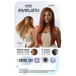 Perruque Lace Front Yaki Straight Swirl 101 - Outré -Evolve Cosmetiques perruque lace front straight outre melted hairline swirl 101