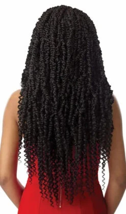 Lace Front Wig Tressée Passion Twist X-PRESSION - Outré -Evolve Cosmetiques perruque lace front wig tressee passion twist x pression outre noir 1b dos