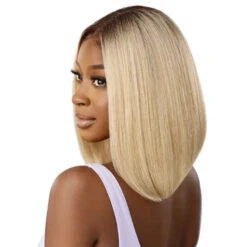 Perruque Lace Front 13X4 Straight Bob Natural Yaki - Outré -Evolve Cosmetiques perruque lace hd blonde bob yaki straight outre airtied natural yaki