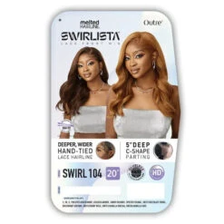 Perruque Lace Front Mi-longue Body Wave Swirl 104 - Outré -Evolve Cosmetiques perruque lace hd body wave outre melted hairline swirl 104