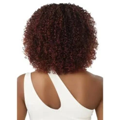 Perruque Lace Front Bouclée Curly Every32 - Outré -Evolve Cosmetiques perruque lace wig synthetique curly burgundy outre every 32
