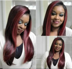 Perruque Lace Front 13X5 Burgundy Declan - Outré 13 Perruque Lace Front 13X5 Burgundy Declan - Outré -Evolve Cosmetiques perruque lisse 28 pouces declan