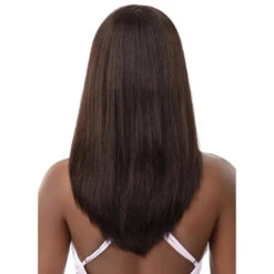 Perruque Straight Naturelle Full Wig Frange Thalya - Outré -Evolve Cosmetiques perruque lisse naturelle avec frange dos thalya outree