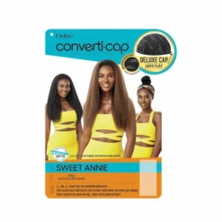 Perruque Converti Cap Yaki Chocolat Sweet Annie - Outré -Evolve Cosmetiques perruque longue yaki straight converti cap sweet annie outre